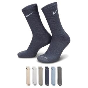Шкарпетки Nike U NK ED PLS CSH CRW 6PR - 132 сірий, бежевий, блакитний Чол